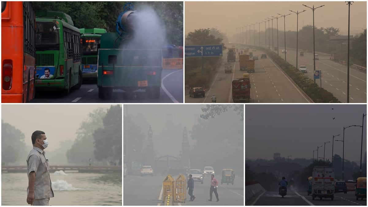 Delhi Gasps AQI:n räjähdyksessä vaaralliselle tasolle: Erittäin huono päivä pääkaupungissa Katso kuvat - business-galleria Uutiset