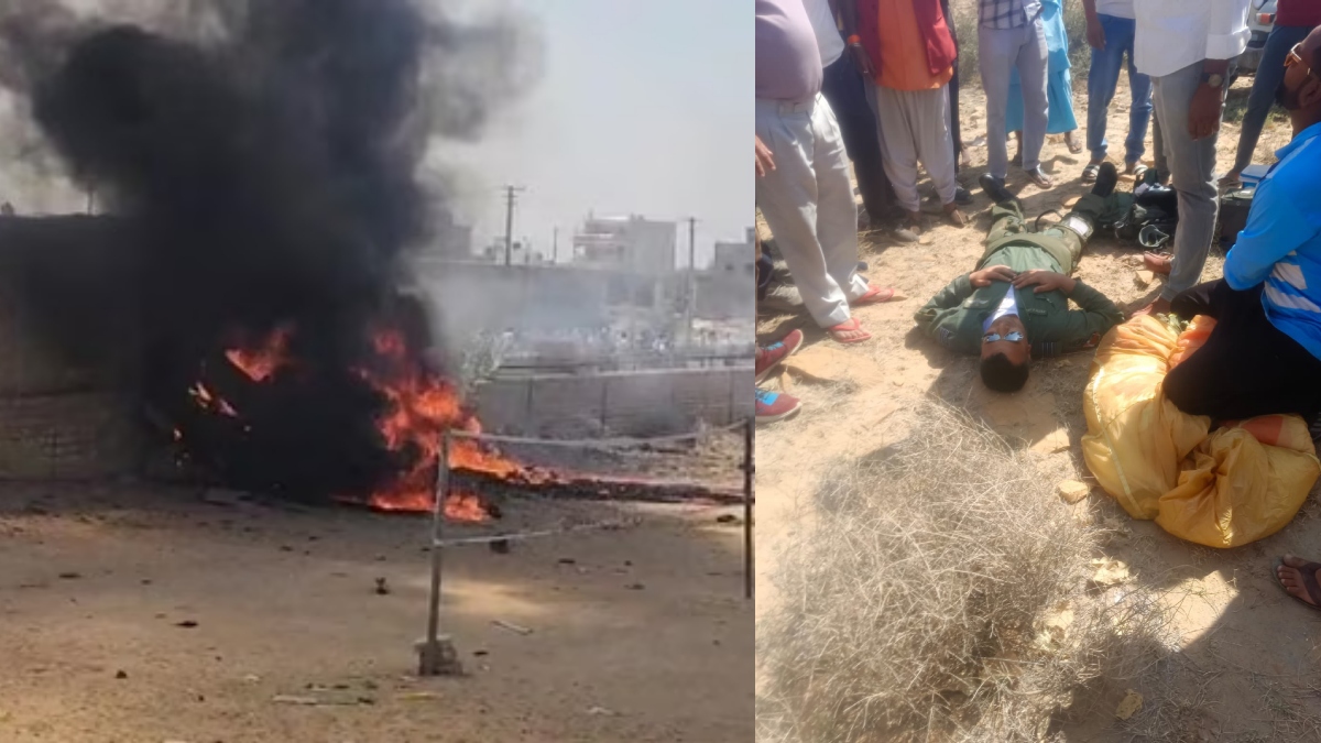In a first incident Tejas Aircraft crashes during Bharat Shakti training sortie in Rajasthan. (Image: X)